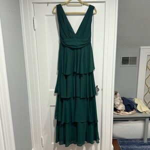 Lulus Heavenly Hues Forest Green Maxi Dress, size M
